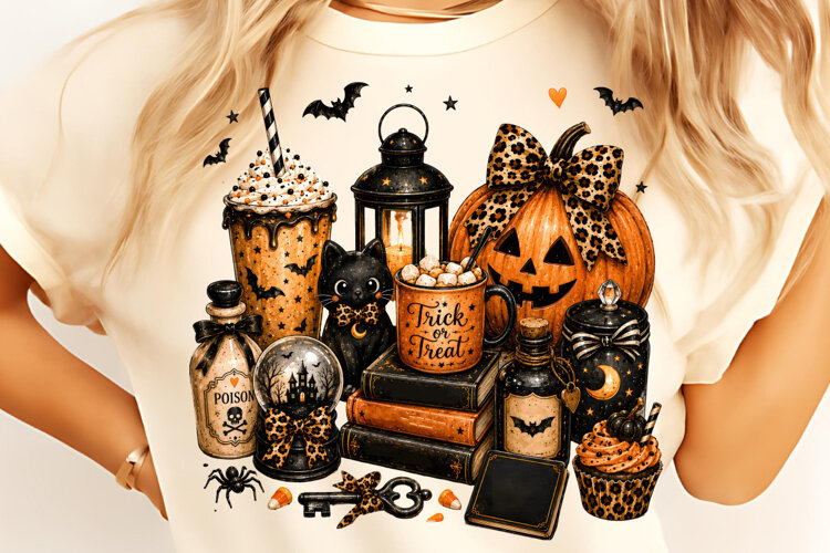 Halloween Pumpkin Sublimation, Trending Halloween PNG, Fall example image 1