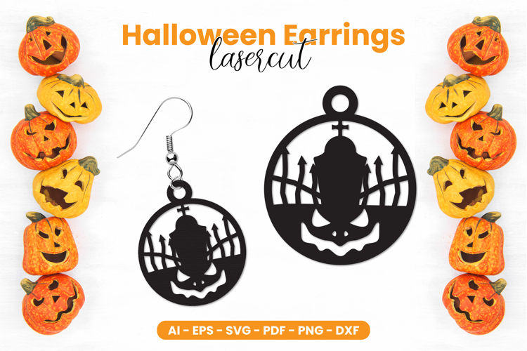 Halloween Earrings Laser Cut