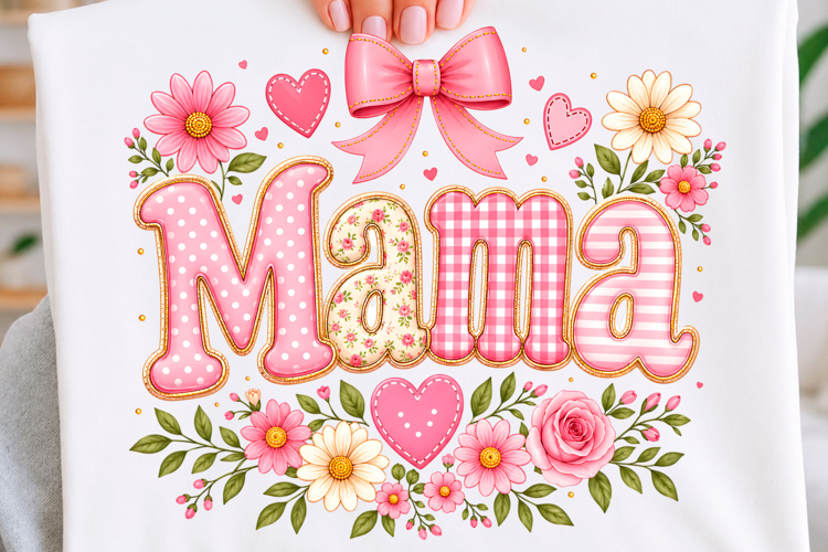 Pink Floral Mama Trending T-shirt