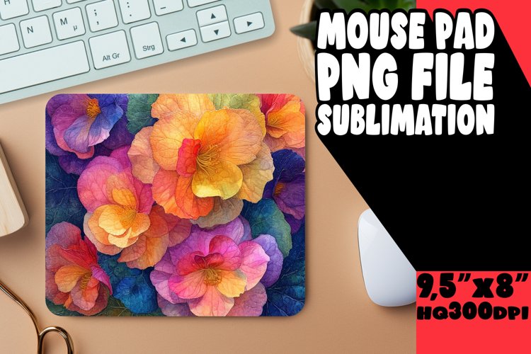 Blooming Beauty: Flower Pattern Mouse Pad