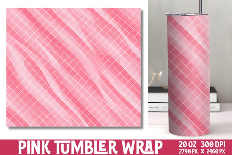 Pink Digital Paper Tumbler Wrap example image 1