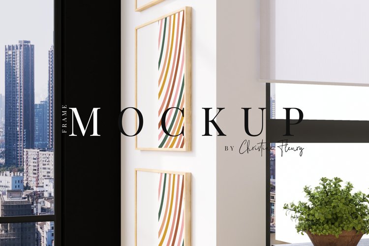 Modern Square Wood Frame Mockup example image 1