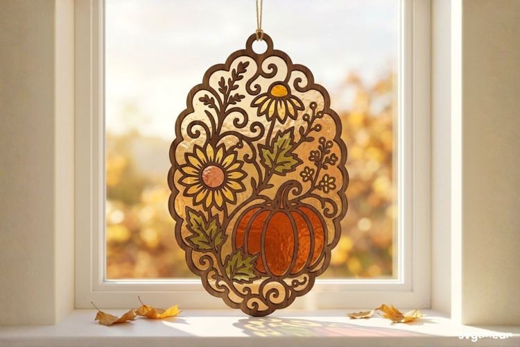 Fall Suncatcher Laser Cut | Window Decor | Glowforge