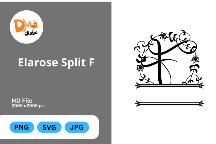 Split Floral Svg Image 3