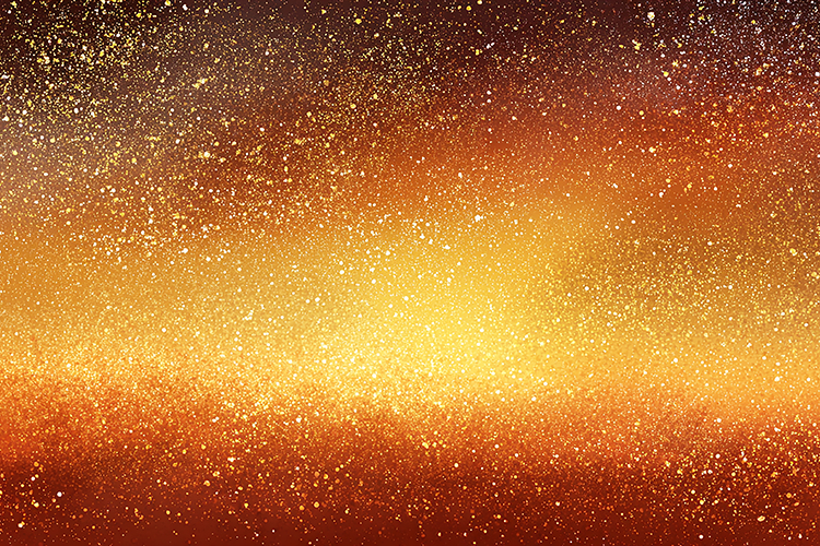 Golden sparkles and a warm gradient