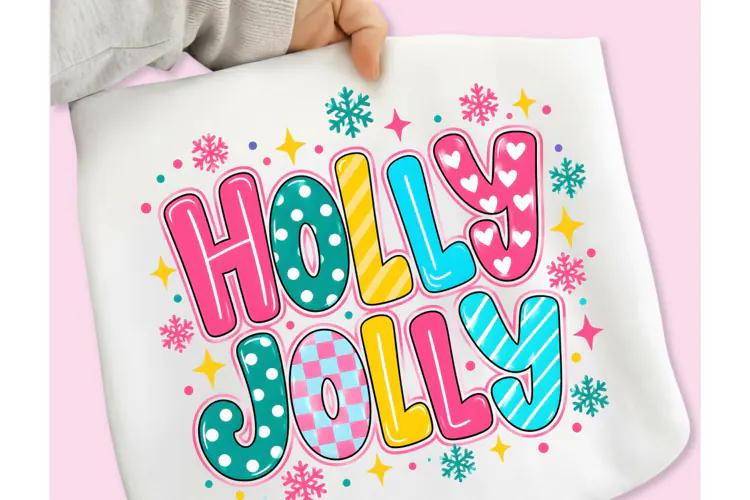 Holly Jolly PNG, Preppy Merry Coquette Christmas PNG