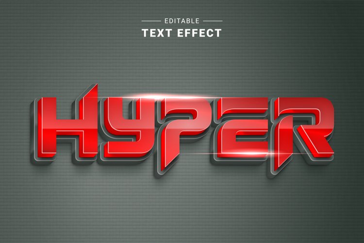 Editable Text Effect for Illustrator. Vector Graphic styles example image 1