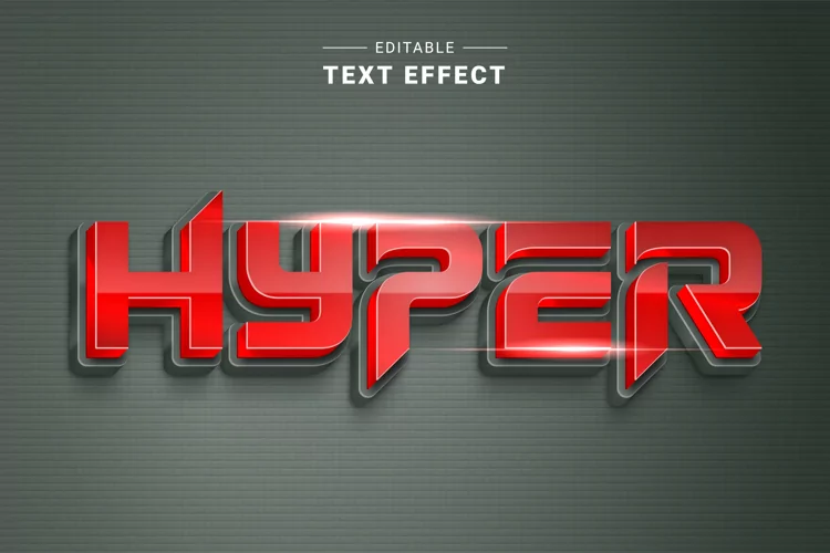Editable Text Effect for Illustrator. Vector Graphic styles