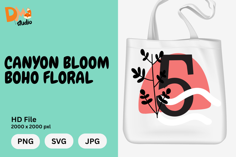 Boho Floral Svg Image 3