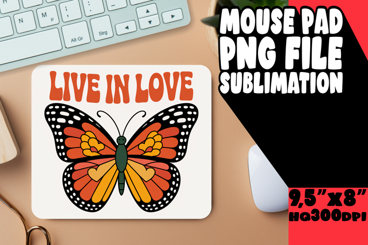 ENCHANTED desk pad PNG Design, Butterfly