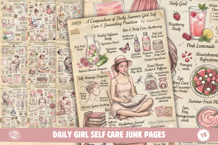 Daily Girl Self Care Junk Pages example image 1