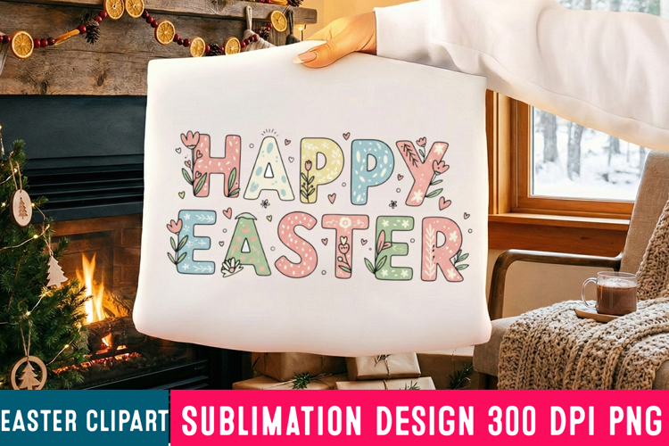 Happy Easter PNG,Happy Easter Sublimation Design