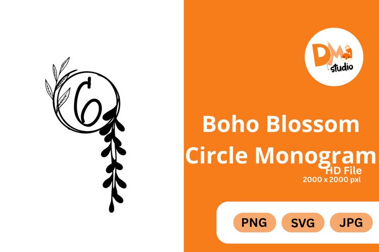 Boho Flower Clipart Image 14