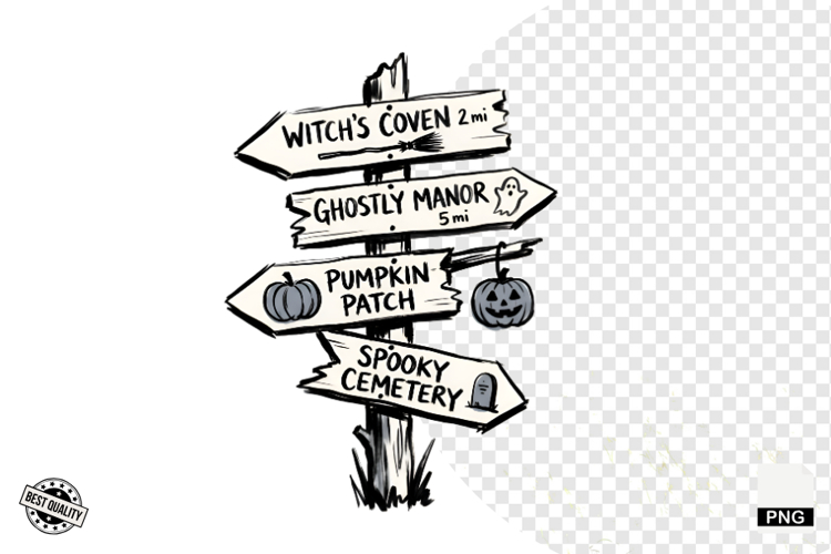 Halloween Signage PNG Clipart