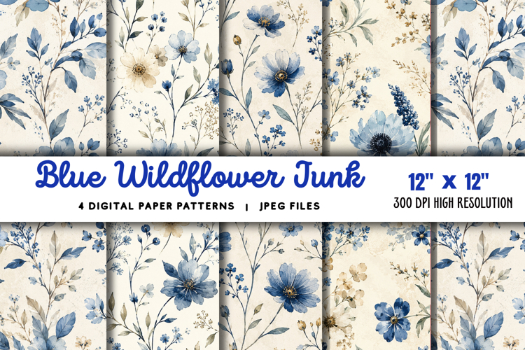 Blue Wildflower Junk Journal JPG