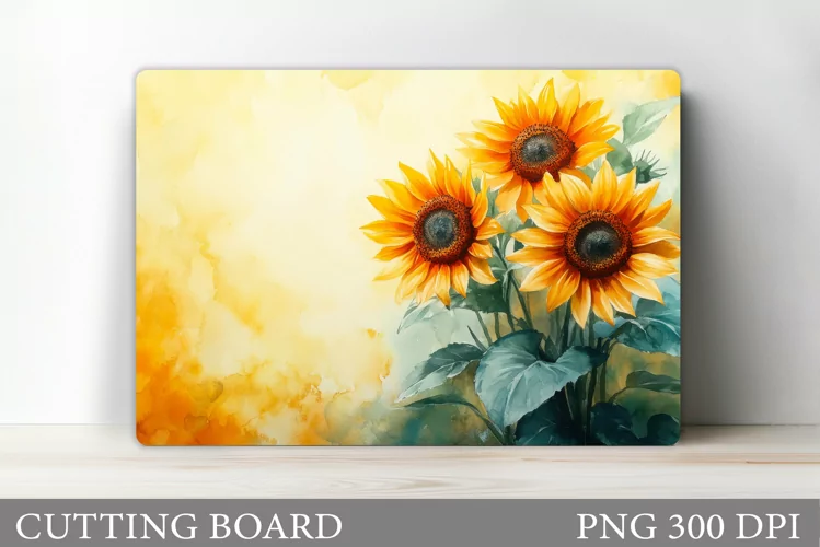 Sunflowers Cutting Board. Flowers Kitchen Cutting Board