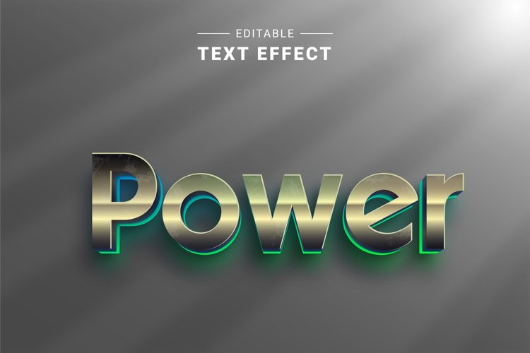 Editable Text Effect for Illustrator. Vector Graphic styles example image 1