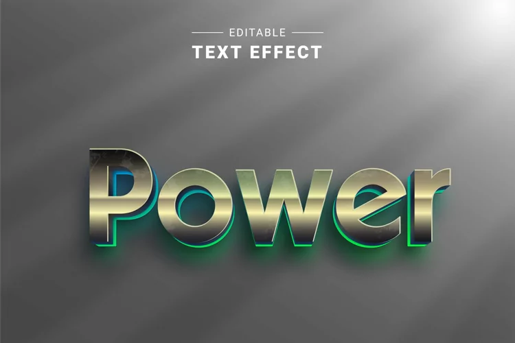 Editable Text Effect for Illustrator. Vector Graphic styles