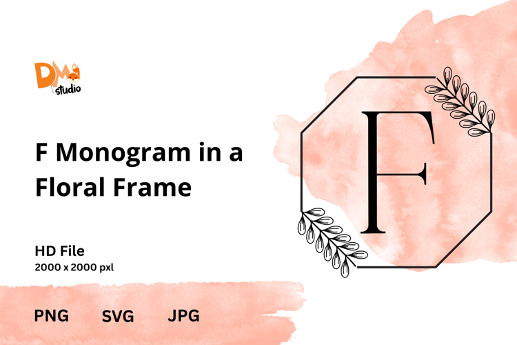 Monogram in a Floral Frame