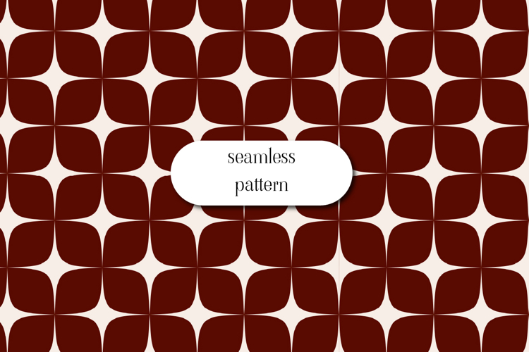 Retro Burgundy Geometric Tile Seamless Pattern