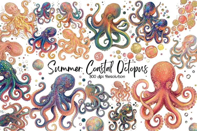 Coastal Octopus PNG Clipart