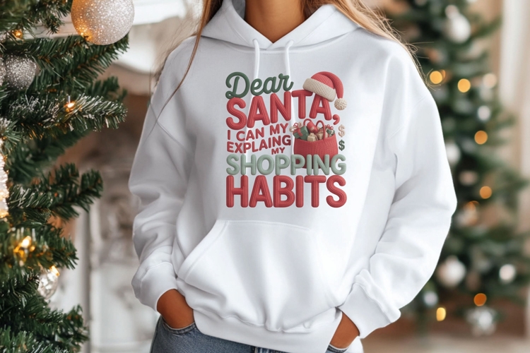 Dear Santa Shopping PNG