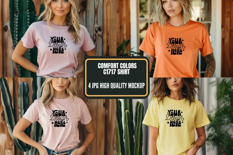 Comfort Colors 1717 Mockups, Comfort Color Mockup