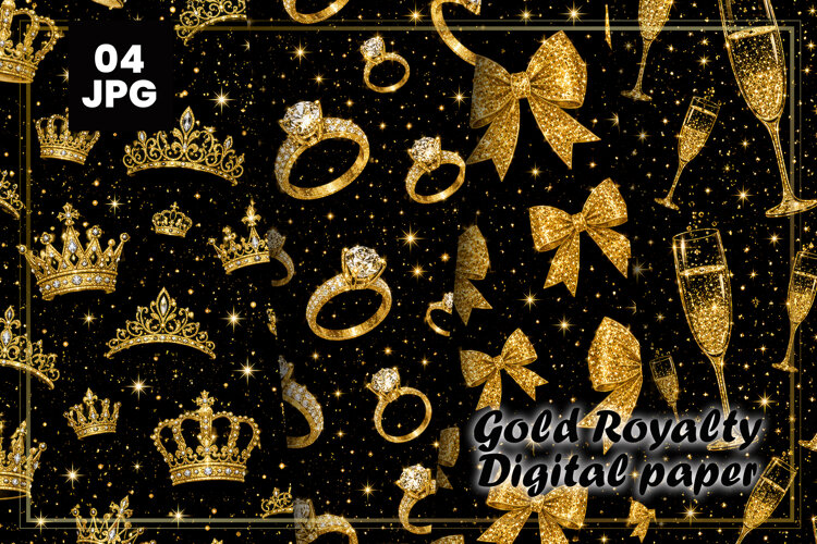 Gold Royalty Digital Paper example image 1