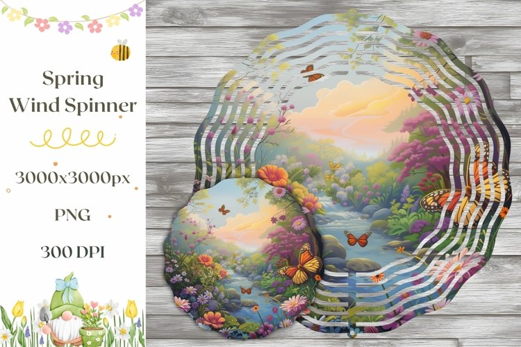 Butterfly Wind Spinner Design, Spring Wind Spinner Template