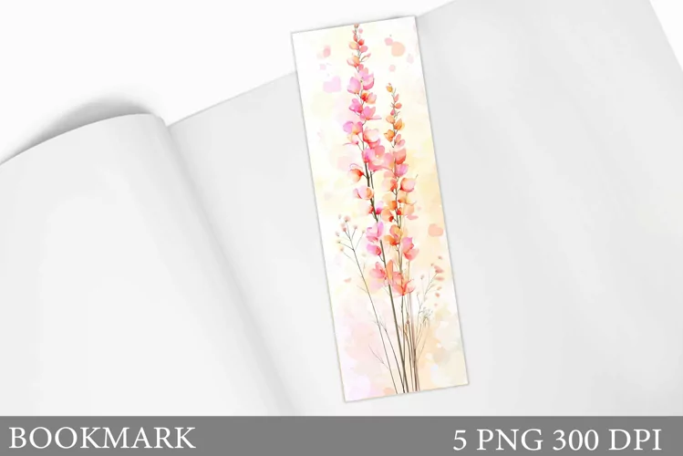 Floral Bookmark Design. Flowers Bookmark Sublimation