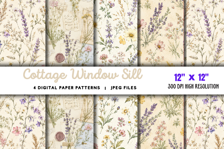 Cottage Window Sill Paper JPG
