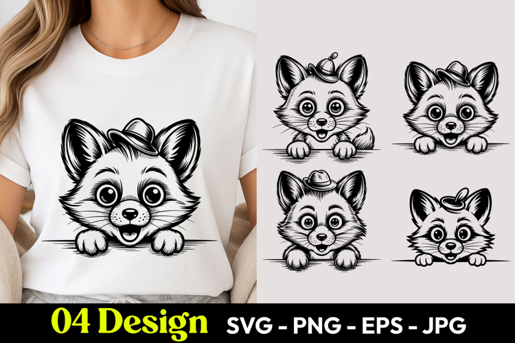 Cute Fox Face SVG PNG