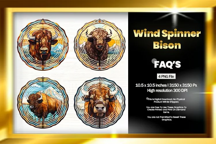 Bison Wind Spinner Sublimation - 04 Variations