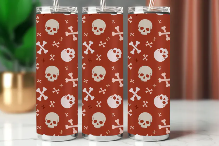 Halloween Tumbler Wrap Seamless Pattern