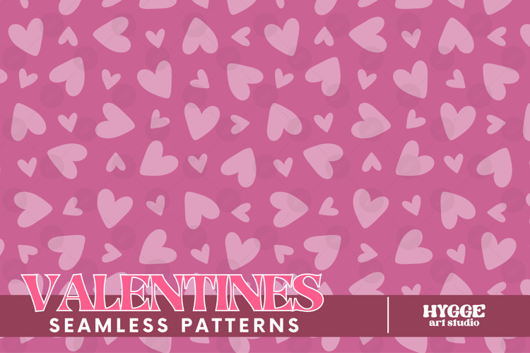St Valentines Day Hearts Cupid Love Seamless Pattern PNG