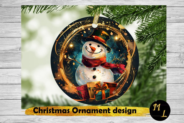 Christmas snowman Ornament,Ornament Sublimation png