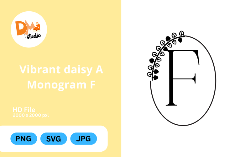 Daisy Monogram Svg Image 21