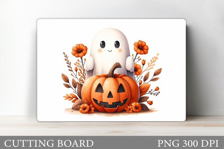 Fall Ghost Cutting Board. Cute Ghost Cutting Board Design