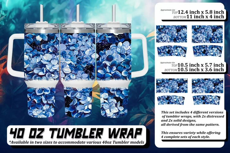 Springtime 3D Flower Tumbler Wrap