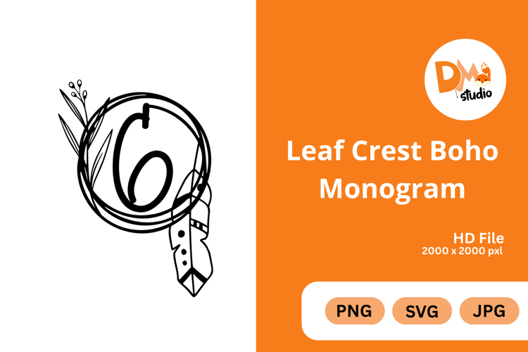 Leaf Monogram Svg Image 15