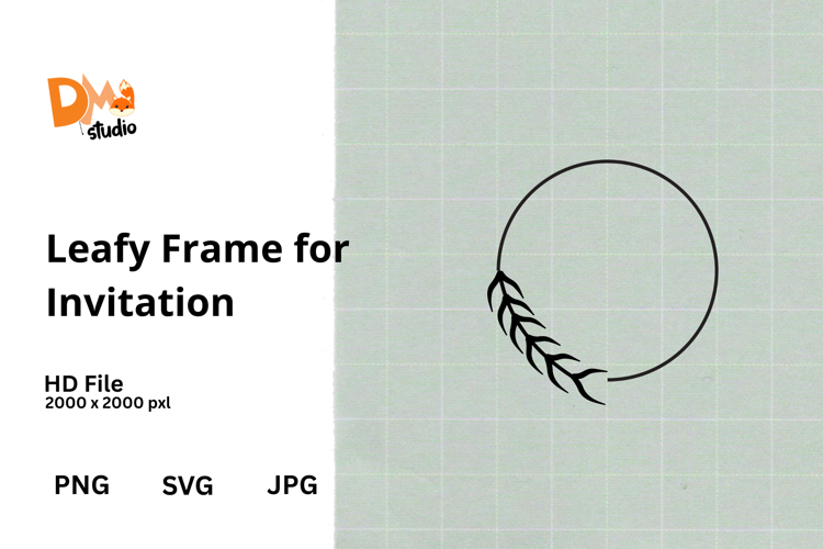 Leafy Frame for Invitation