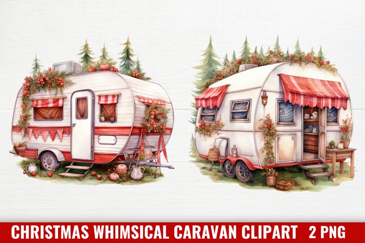 Christmas Whimsical Caravan Sublimation