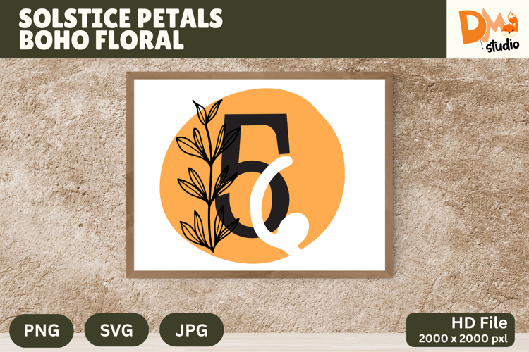 Floral Monogram Letter Svg Image 5