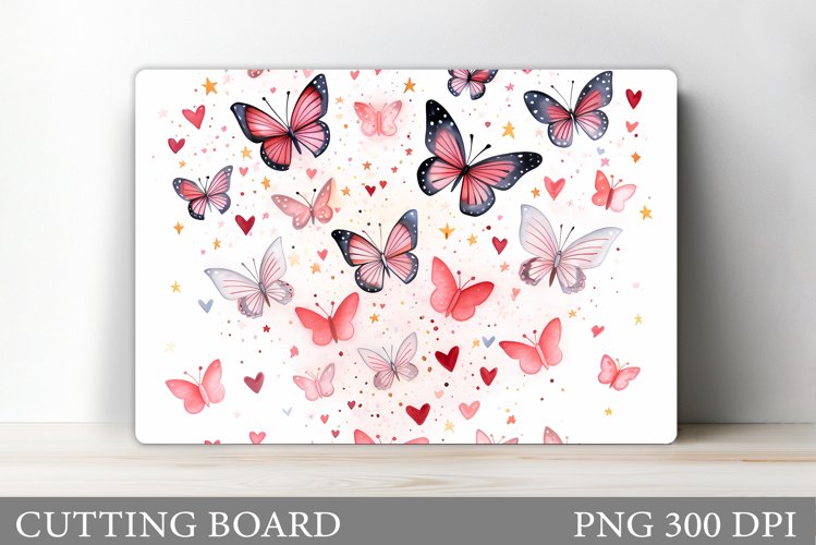 Butterflies Cutting Board. Hearts Kitchen Cutting Board