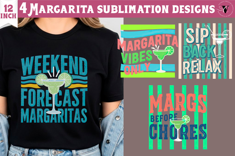 4 Summer Sublimation Clipart | Margarita PNG
