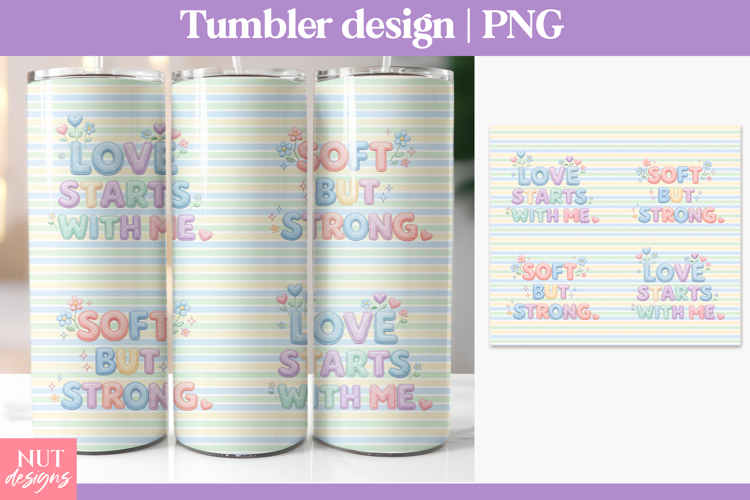 Inspirational tumbler Mental Health quote Self Love Tumbler