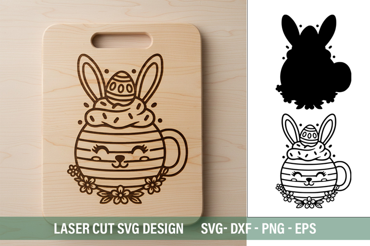 Easter bunny SVG - Laser Cut Design