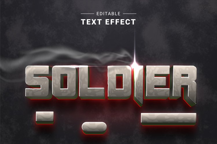 Editable Text Effect for Illustrator. Vector Graphic styles