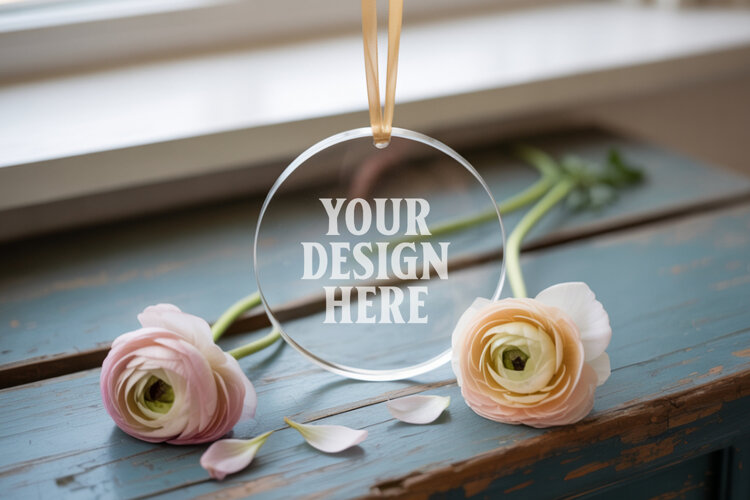 Acrylic Christmas Ornament Mockup , christmas ornament mocku example image 1
