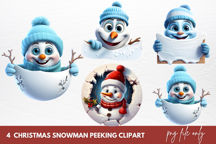 Christmas Snowman Clipart Image 11